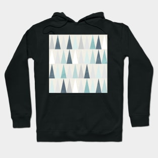 Geometric Pointy Triangles in Blue Hoodie